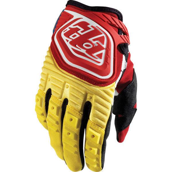 Yellow/red s troy lee designs gp youth gloves