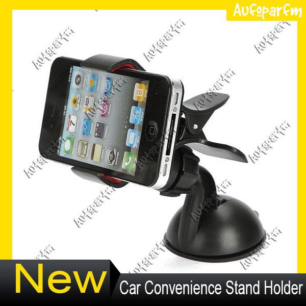 360°windshield flexible car phone suction mount stand holder for iphone 4s black