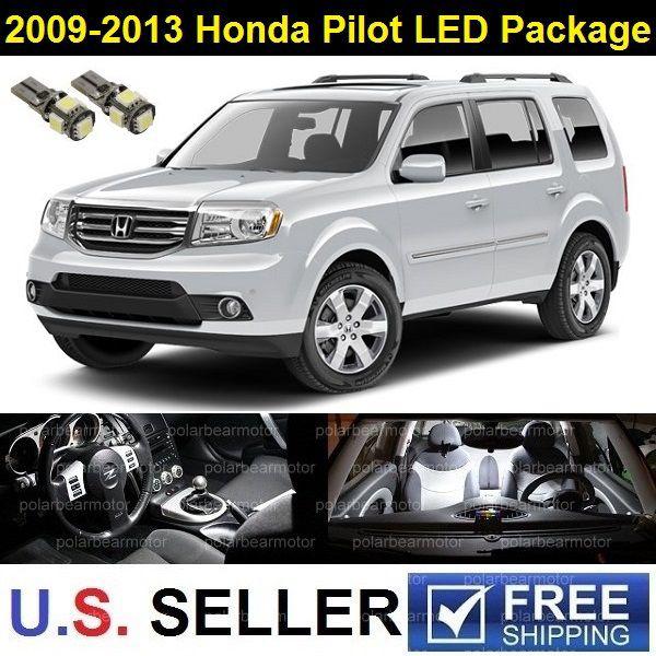 2009-2013 honda pilot interior led smd lights full package kit combo 17pcs white