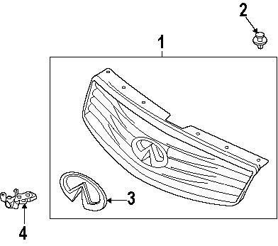 Infiniti 620701ba0a genuine oem factory original grille