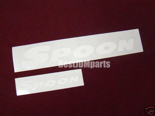 Real jdm genuine spoon sports team decal sticker set - white brand new sealed