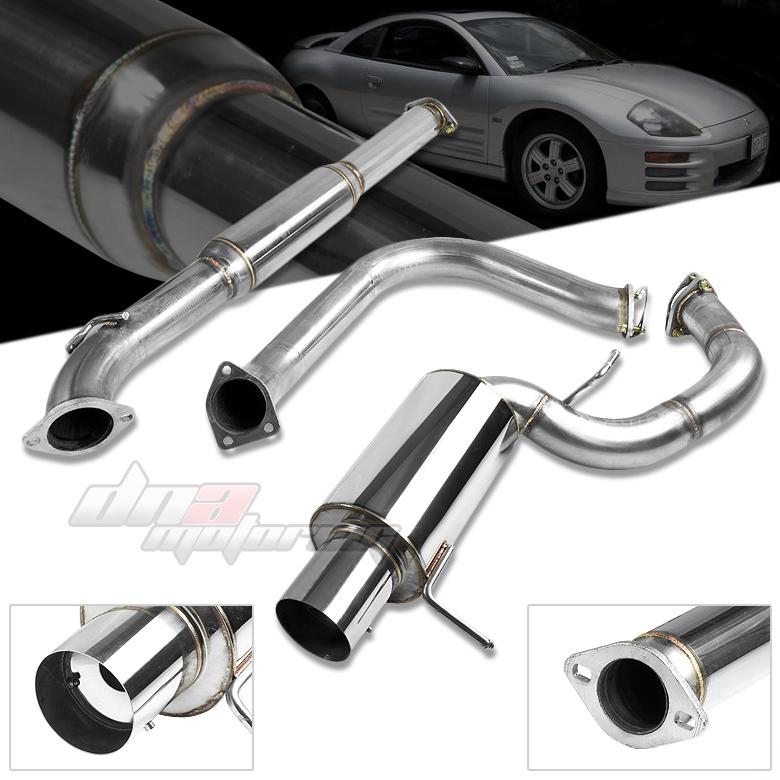 Eclipse gt 00-05 v6 stainless steel catback exhaust system cat back muffler/tip