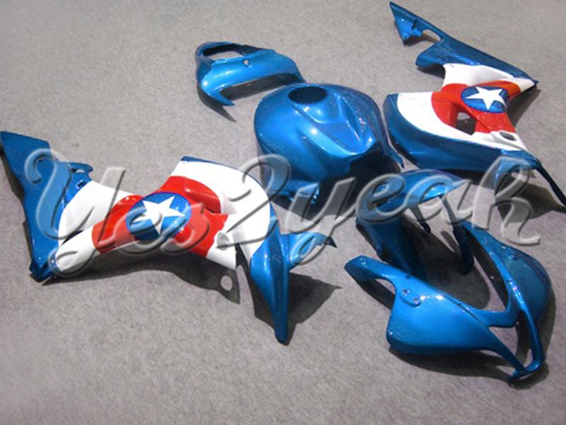 Injection molded fit 2007 2008 cbr600rr 07 08 star light blue fairing zn120