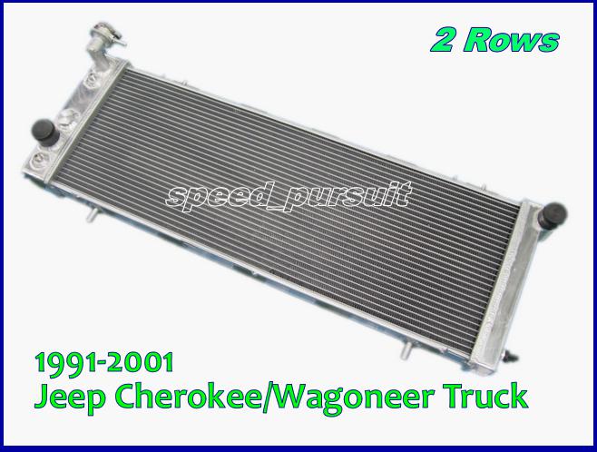 1991-2001 jeep cherokee/wagoneer truck 2 rows aluminum radiator 