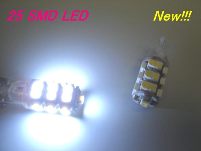 2pcs 168 194 912 921 25 smd led (hid white) wedge bulbs