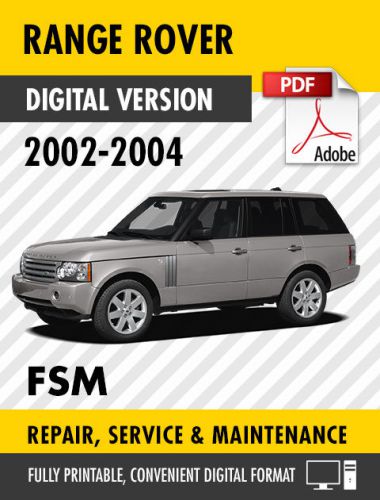 2002-2004 land rover range rover l322 repair service manual / workshop manual