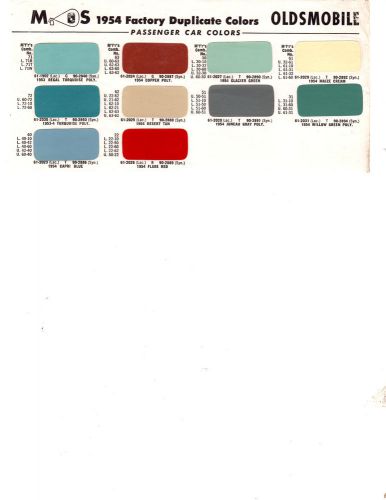 1954 oldsmobile 88 super 88 98 54 paint chips martin senour 3