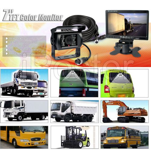 12v-24v 7&#034; lcd rear view monitor backup system for truck rv heavy duty caravan