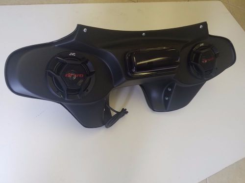 6.5&#034; batwing fairing roadking road king harley bagger radio, speakers