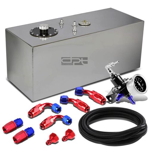 19 gallon top-feed aluminum reserved tank+cap+line kit+pressure regulator black