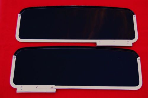 Vw brand new sun visor &#034;smoke&#034; plastic, for karmann ghia or bug 1945-1957