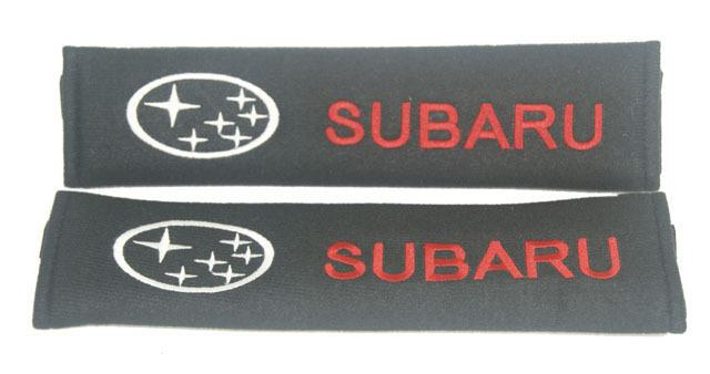Pair of seat belt shoulder pad harness cushion covers for subaru legacy impreza