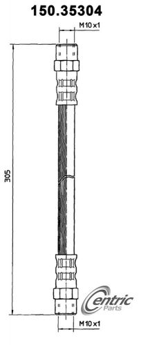 Centric parts 150.35304 brake hose- rear