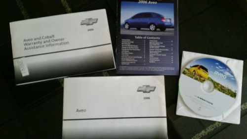 2006 chevrolet chevy aveo owners manual set