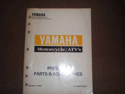 Yamaha motorcycle/atvs price list parts &amp; accessories free shipping