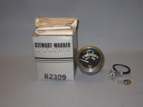 Stewart warner mechanical volt meter vintage nos #82309 2 1/6&#034; dial