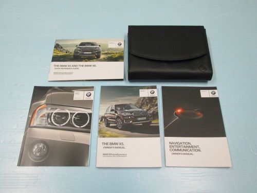 New!!! bmw f15 x5 owners manual with leather case oem genuine 2014-2016