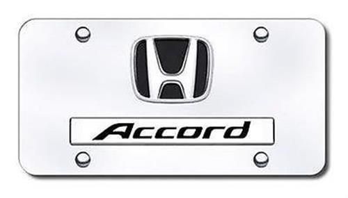 Honda d-acc-cc dual accord chrome on chrome license plate made in usa genuine