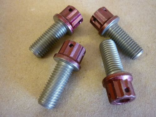 Lot of 4 machine bolt 5/16-24 x 3/4&#034; double hexagon w/hole (a286) new