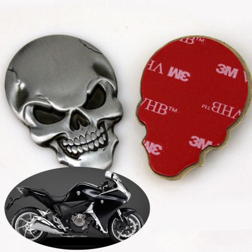 Moto fairing metal skull demon bone badge emblem metal decal sticker for honda