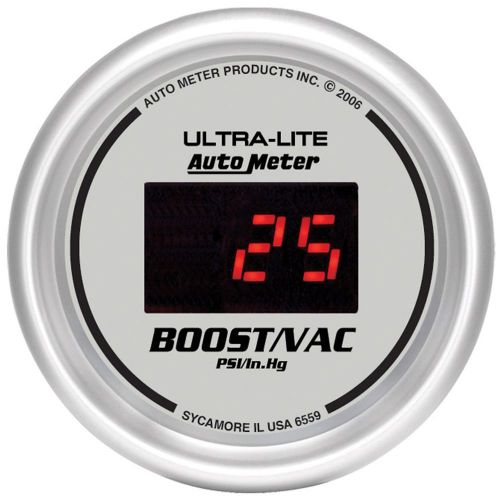 Auto meter 6559 ultra-lite; digital boost/vacuum gauge