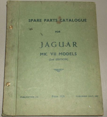 Jaguar mark 7 vii spare parts catalogue 2nd edition