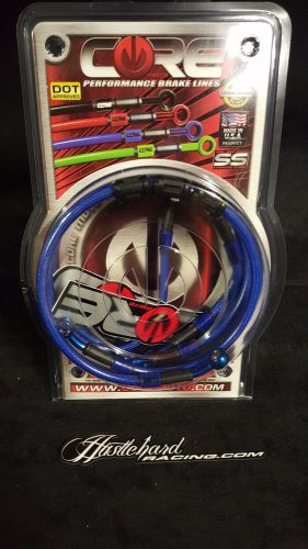 Core moto brake line kit yamaha r6 2006-16 translucent blue