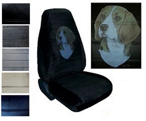 Velour seat covers car truck suv beagle dog high back pp #x