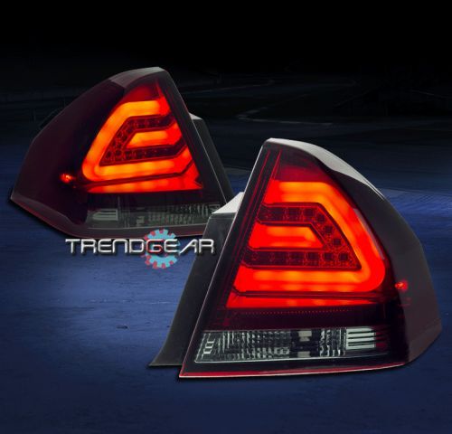 06-13 chevy impala led bar tube signal tail brake light rear lamp red/smoke lens