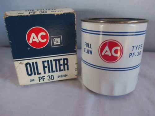 Ac pf-30 white oil filter gm 6437994 oem vintage oldsmobile cadillac pontiac gmc