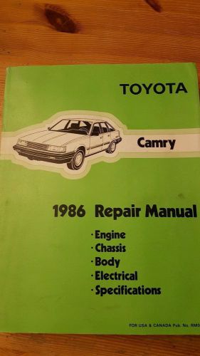 Toyota camry 1986 toyota  repair manual for us &amp; canada models rm007u