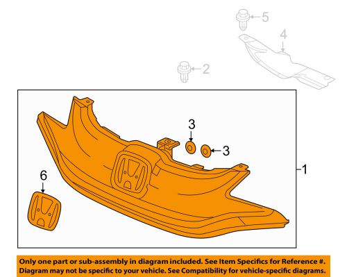 Honda oem 2015 fit-grille 71120t5ra10
