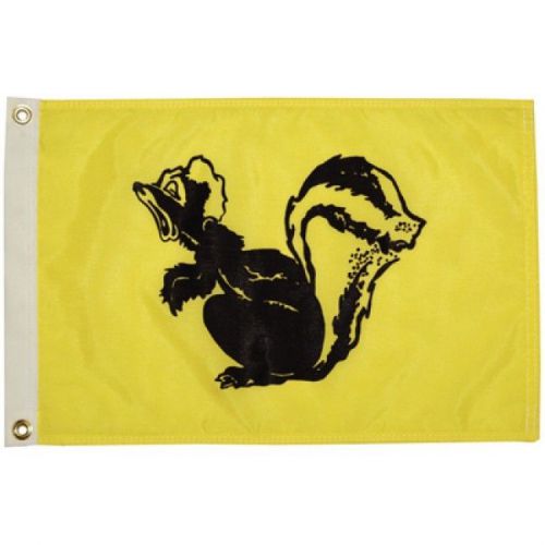 Taylor made nylon novelty &#039;skunk&#039; boat flag 12&#034; x 18&#034;