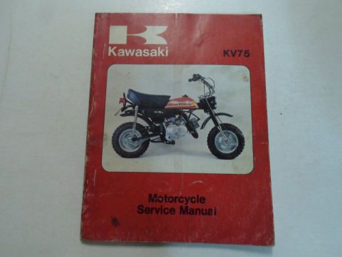 1979 kawasaki kv75 motorcycle service repair shop manual stained worn factory 79