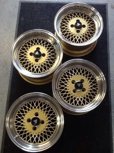 Enkei 92  wheels rims 4x100 +25 offset classic gold jdm honda civic miata 25mm 