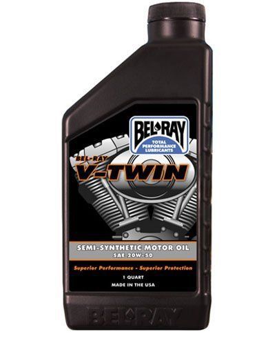 Bel-ray v-twin semi-synthetic oil - 20w50 - 1qt. 96910-bt1qb