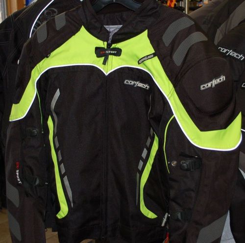 Cortech mens gx sports 3.0 jkt black/hi-viz med nwt