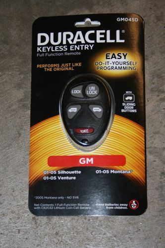 Duracell keyless entry remote - for silhouette venture montana