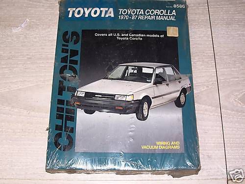 1970-87 toyota corolla chilton repair manual new book free shipping