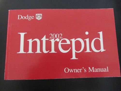 2002 02 dodge intrepid owners owner&#039;s manual! free shipping!