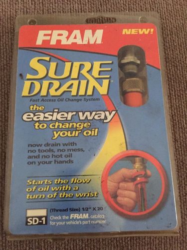 Buy FRAM SD-1 SURE DRAIN Quick Change Oil Change System. Brand New in ...