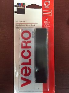 Velcro, industrial strength, heavy duty, black, (4) sets 3-1/2&#034; x 3/4&#034;