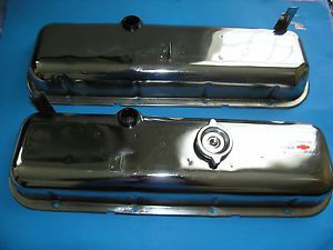 Original gm flash chrome bb chevy valve covers 396-427 with original (s) oil cap