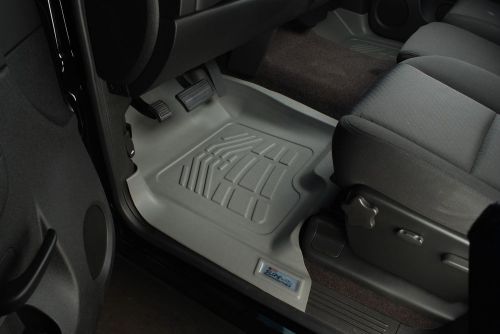 Front row floor mats in gray for 2008 - 2011 toyota sequoia