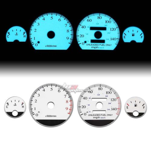 White indiglo glow gauge el dashboard cluster for 94-01 integra gsr/type-r dc mt