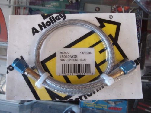 Nos 15 in. braided -3an nitrous hose line blue 15&#034; honda civic wrx evo rsx 15040