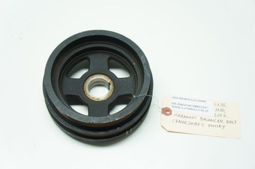 03-04 infiniti g35 coupe 2wd harmonic balancer belt crankshaft pulley oem