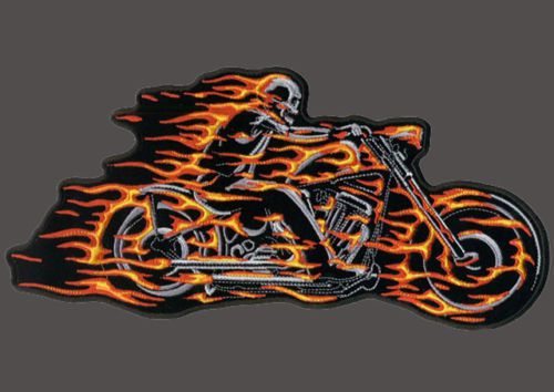 Hell rider embroidered biker patch 5 inch patch