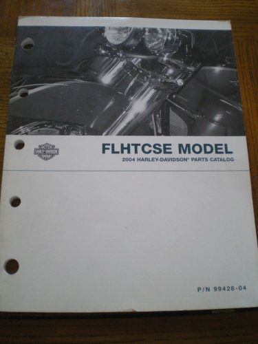 Oem harley-davidson 2004 flhtcse models parts catalog. used. 99428-04