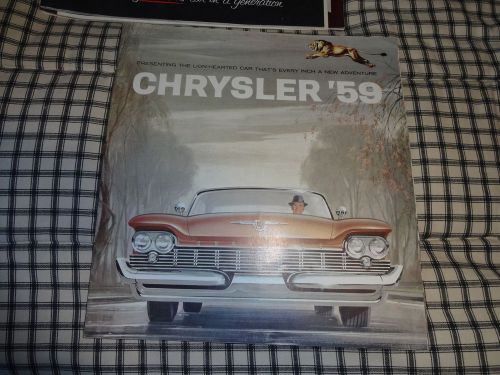 1959 chrysler full line original sales brochure deluxe nos